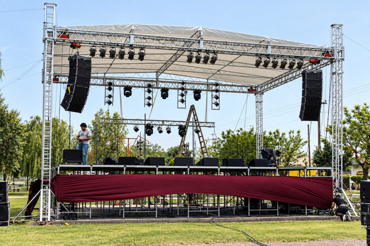 Trusses y estructuras Truss Raptor en un montaje